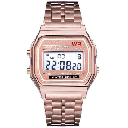 Relógio De Pulso Digital Vintage Unissex Feminino E Masculino Esportivo Retrô  - 5