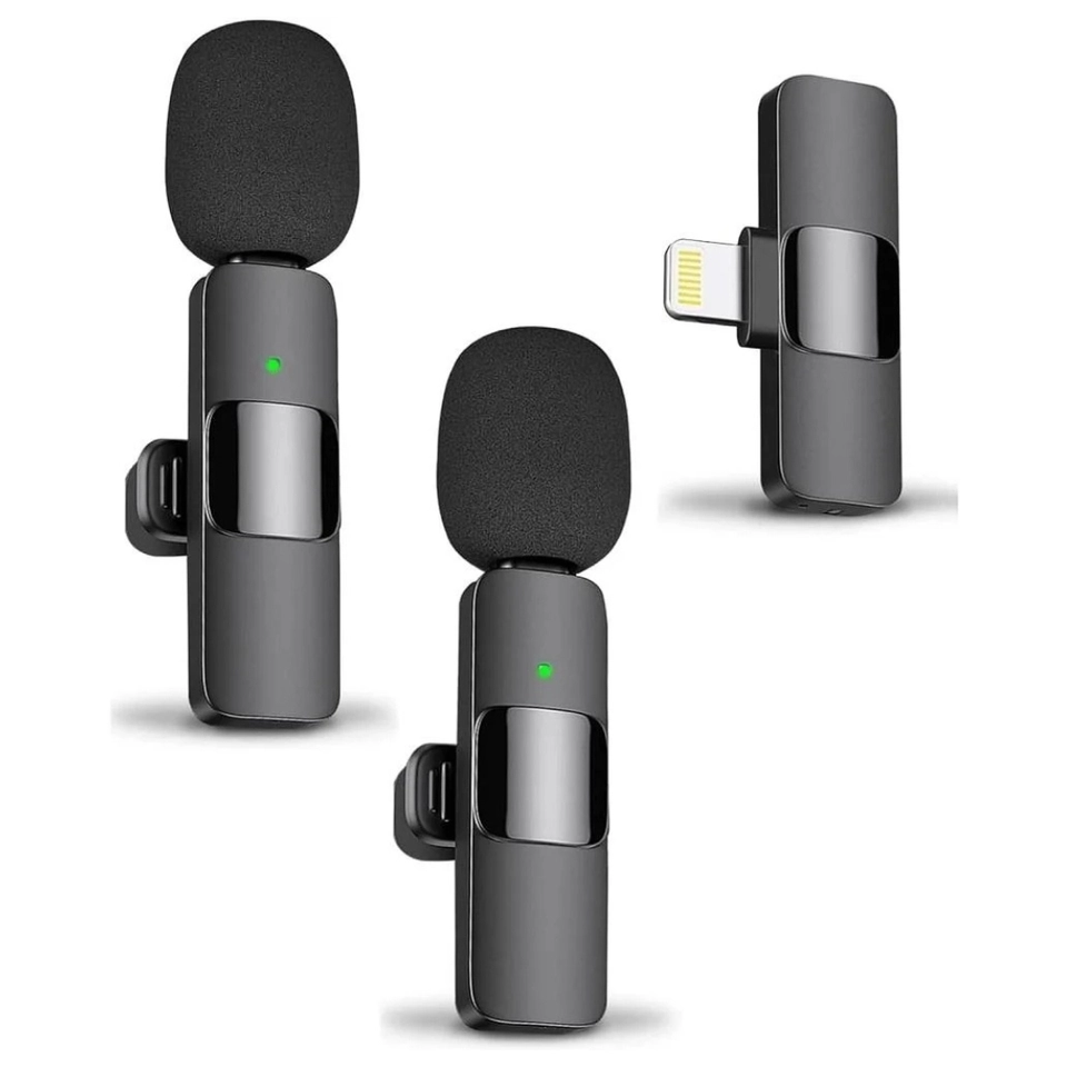 Mini Microfone De Lapela Sem Fio Profissional Magnético Com Cancelamento De Ruído Para iPhone Android Lighting Type C Phone - 2