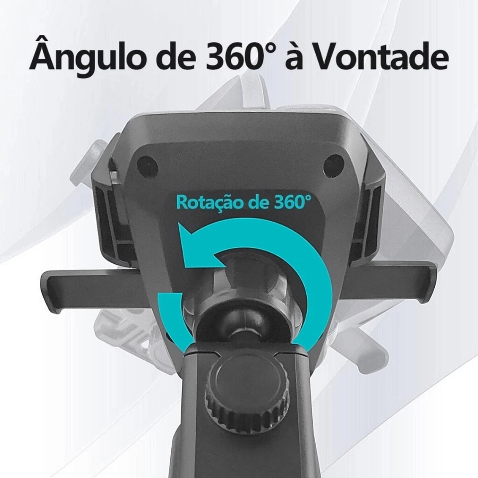 H'maston CJ-02 Suporte Celular GPS Veicular Carro Universal Automóvel Saída Grampo Ajustável 360° - 5