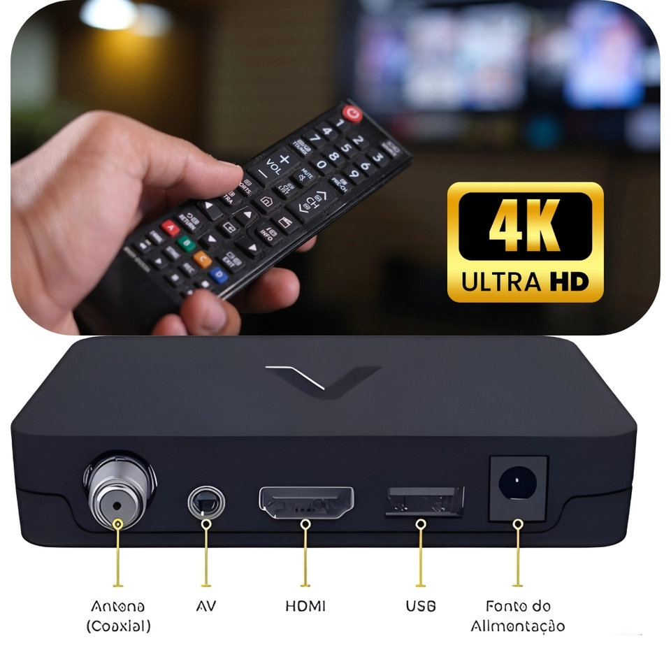 Conversor e Gravador Digital Aquário DTV-9000 HDMI Full HD Bivolt Compatível com TVs Antigas - imagem 2