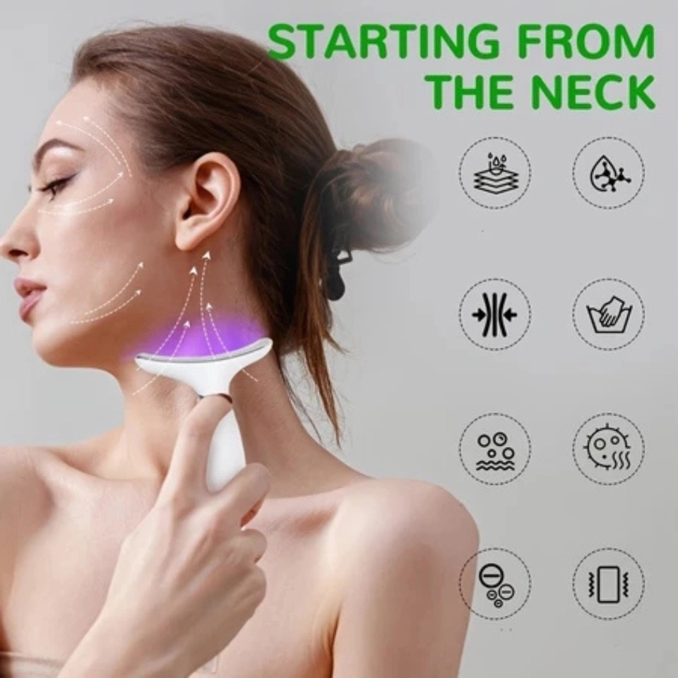 Massageador Recarregável de 7 Modos para Rosto e Pescoço - Alimentado por USB, Design Ergonômico - imagem 3