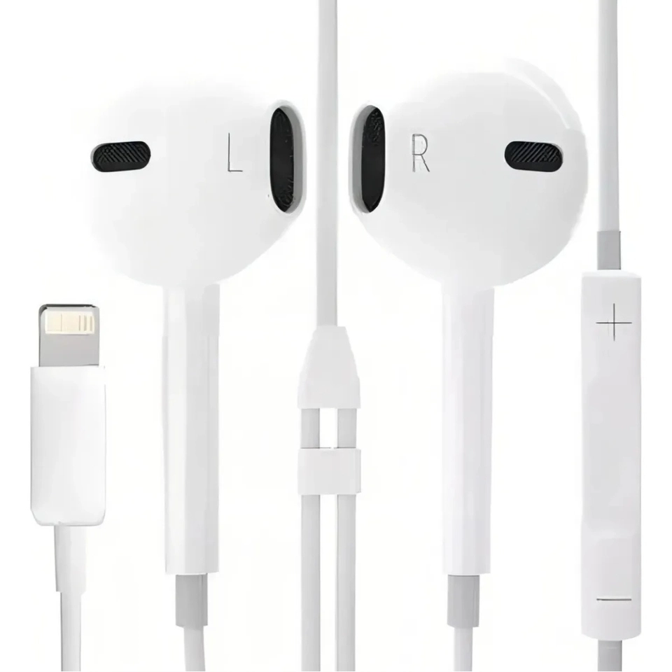 Fone Ouvido Com Fio E Microfone Branco Compatível Com iPhone - 5