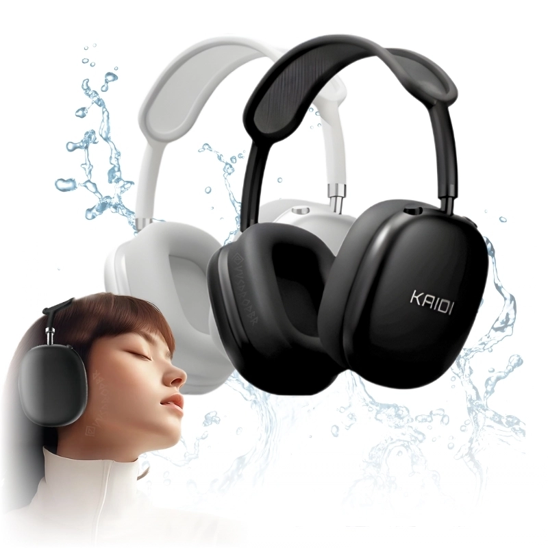 Fone De Ouvido Bluetooth Kaidi  KD-753 5.4 Corrida Regulável Entrada 68h Cor Preto e Branco - 1