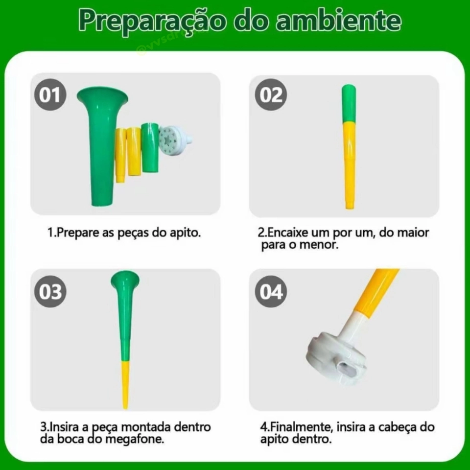 Kit Torcedor 12 Itens Completo Para Copa Do Mundo 2026 Torcida Seleção Brasileira Pulseira Corneta Bandeira Óculos - 8