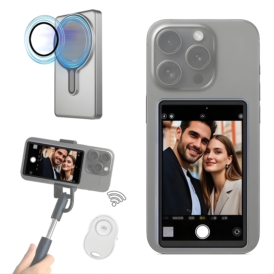 Tela Magnética Monitor Para Celular Sem Fio Smartphone Selfie Vlog Gravação - 3