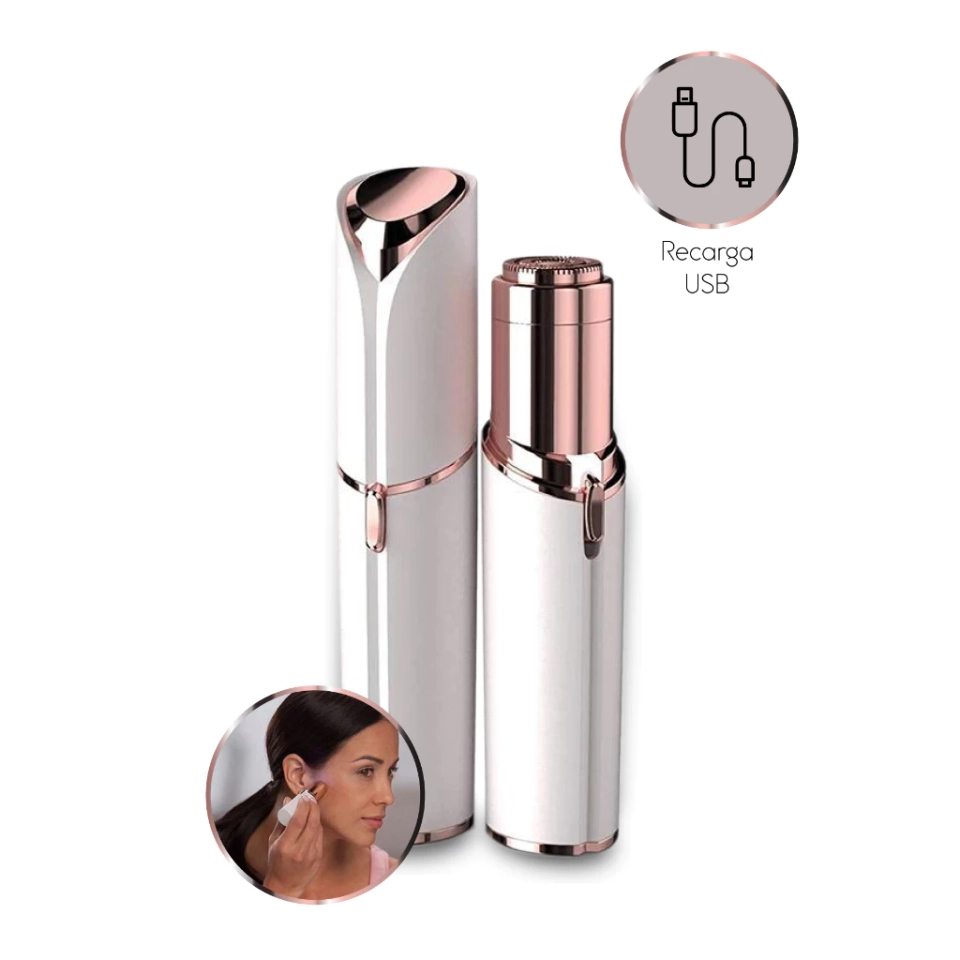 Depilador Elétrico Batom Indolor Portátil Facial Touch Removedor de Pêlos Indesejados Recarregável - 1