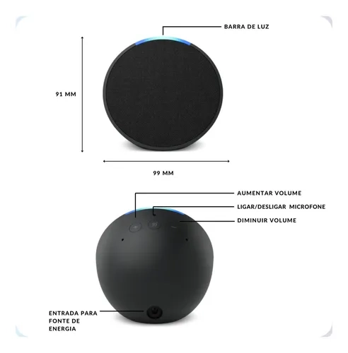 Caixa De Som Alexa Echo Pop Amazon  - 3