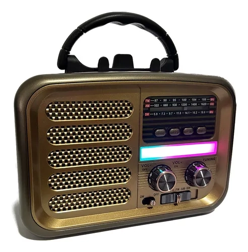 Rádio Am Fm Retrô Vintage Antigo Bluetooth Pen Drive Cor Modelo 1 - 2