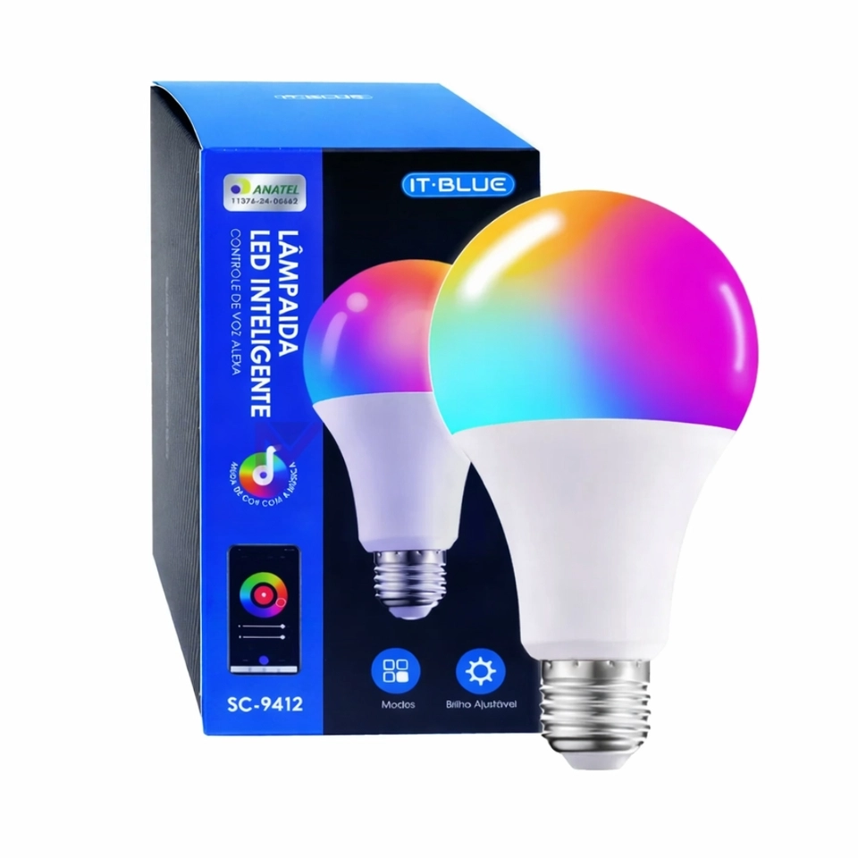 10W Lâmpada Inteligente Rgb Smart Life Tuya Para Alexa E Google Assistant SC-9412 - It-Blue - 6