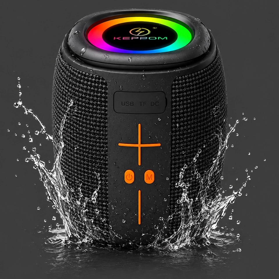 Caixa de som portátil Bluetooth Kapbom KA-8596 50W TWS LED/USB/SD/FM com graves potentes - 8