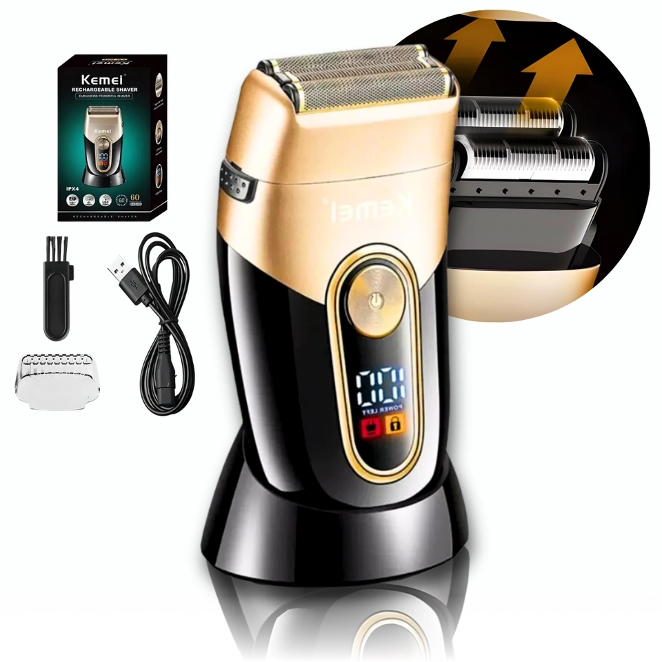 Maquina de barbear Shaver kemei km 3209 - imagem 1