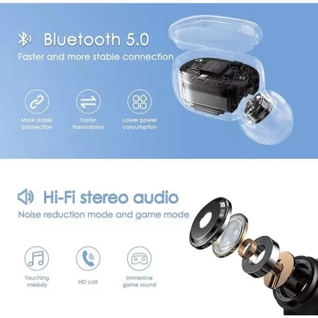 Fone de ouvido Xiaomi Redmi Airdots 2 Bluetooth 5.0 Gamer sem fio - 4
