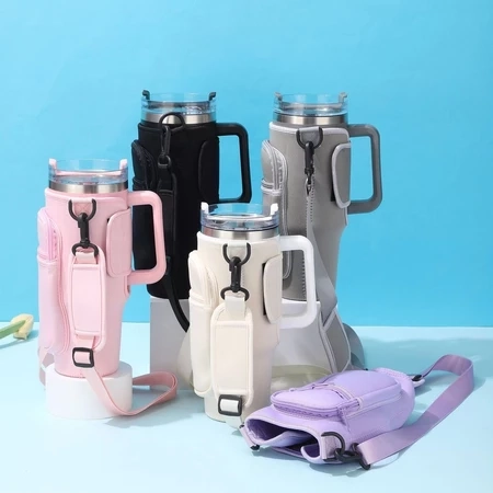 Bolsa Porta-garrafas De Água Compatível Com Copo 40oz 1,2 Litro Para Celular Chaveiro Com Alça De Ombro Ajustável - imagem 2