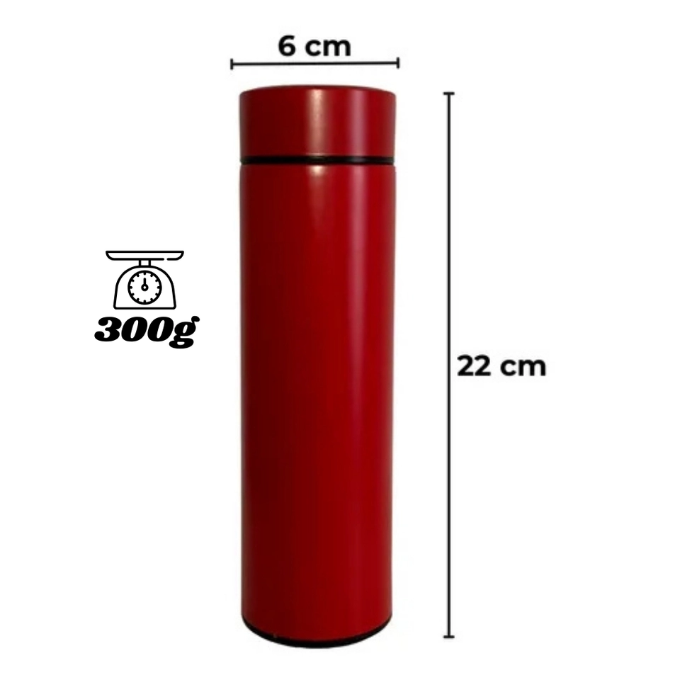 Garrafa Térmica Em Aço Inox Com Termômetro Led Digital 500ml - 3