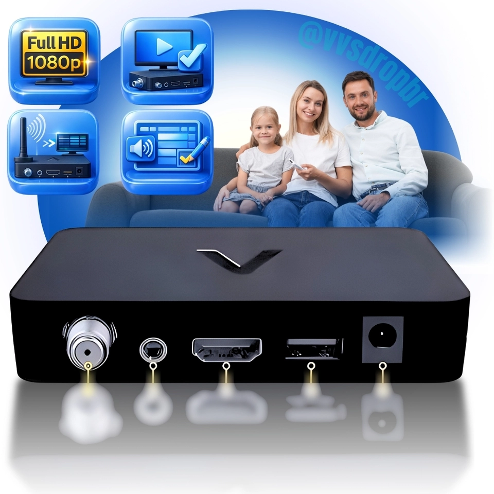 Conversor e Gravador Digital Aquário DTV-9000 HDMI Full HD Bivolt Compatível com TVs Antigas - imagem 1