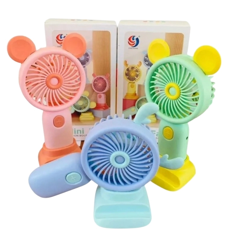 Ventilador Portátil Mini De Mão Mesa Recarregável Usb Com Cabo - 2