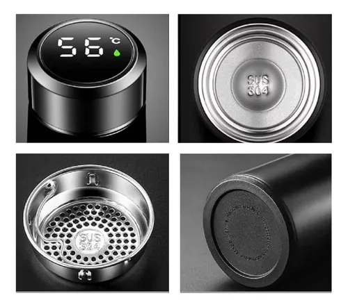 Garrafa Térmica Em Aço Inox Com Termômetro Led Digital 500ml - 4