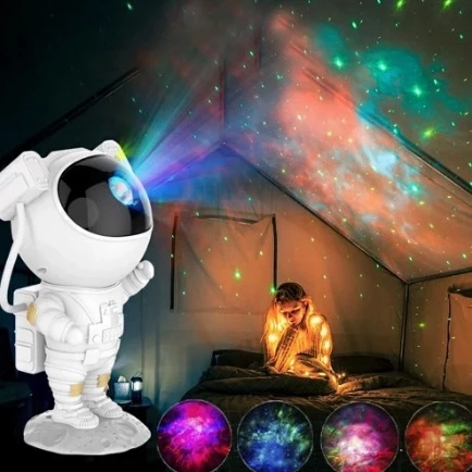 Projetor De Galáxia Astronauta, Luz Noturna Com Céu Estrelado, Lâmpada Projetora Para Decoração E presente - 1