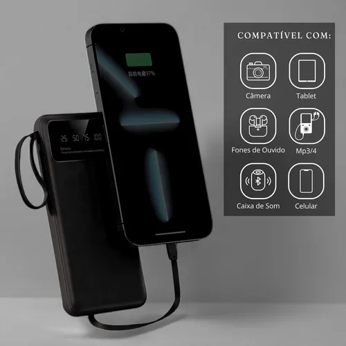Powerbank Carregador Portátil 10000mah Turbo V8 Ios Tipo-c - 3