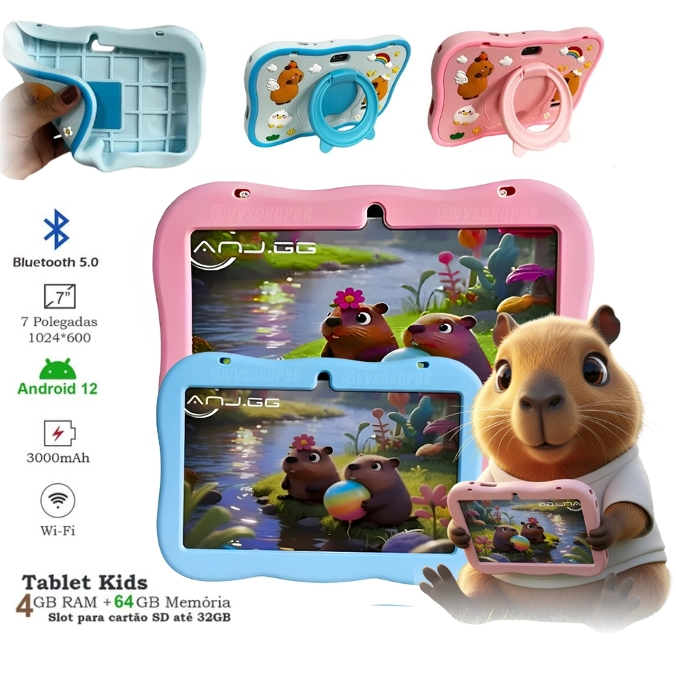 Tablet Infantil Capivara Criança Kids Android 4gb Ram 64gb - 1