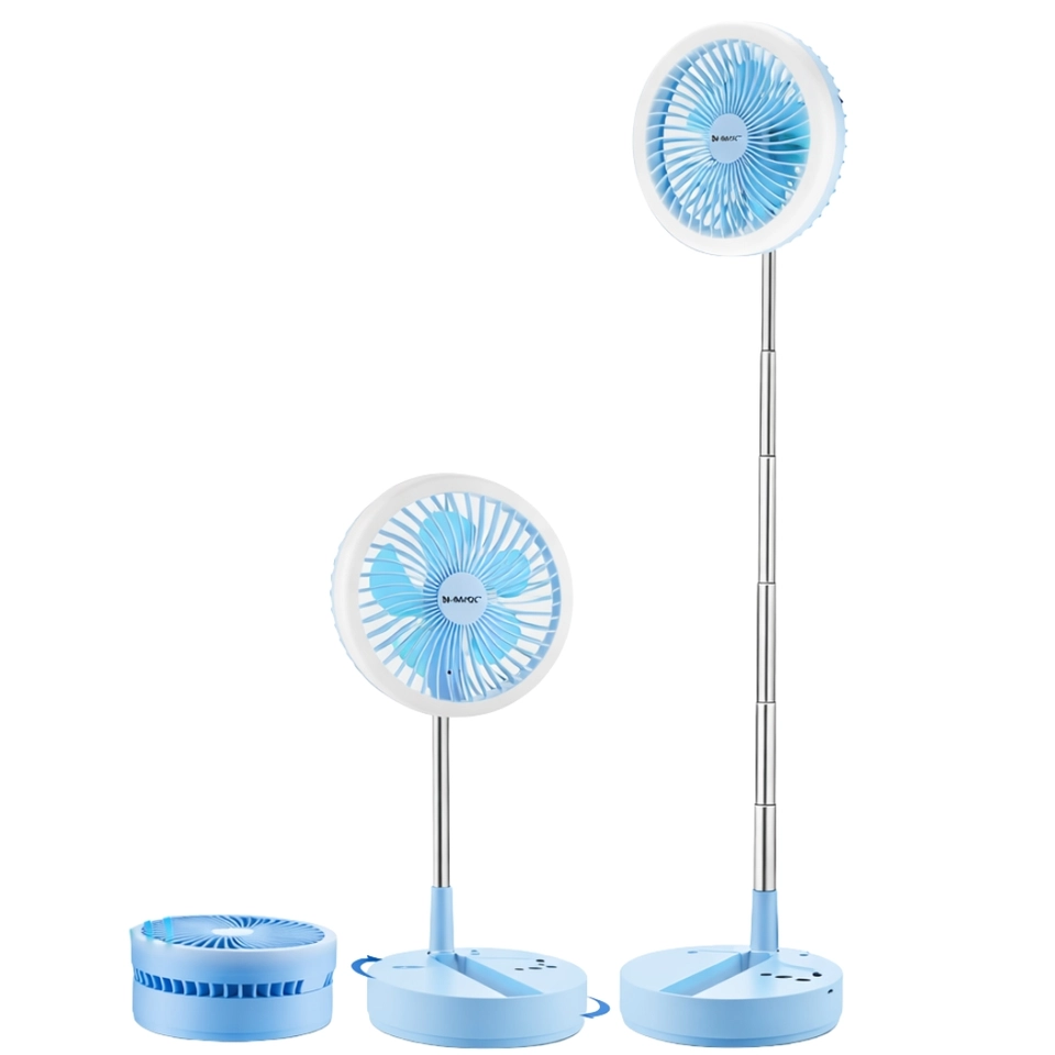 Ventilador Portátil Dobrável 4 Velocidades Escalável Recarregável USB - 5