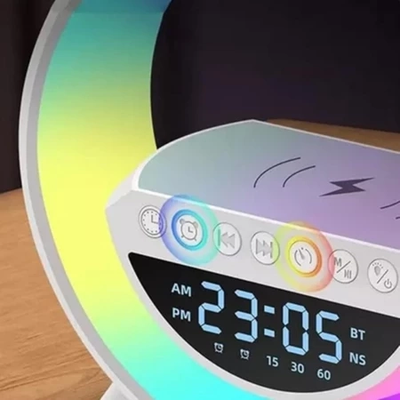 Caixinha De Som G-speaker smart Carregador Indução Altofalante Bluetooth Android e IOS Luminaria - 2