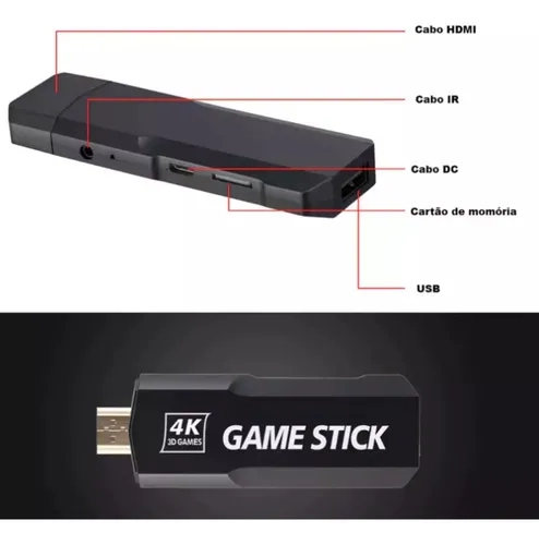 Game Stick Gd10 37000mil Jogos 64gb 2 Controles Sem Fio-Pronto De Entrega Retro Para PSP PS1 GBA - 3