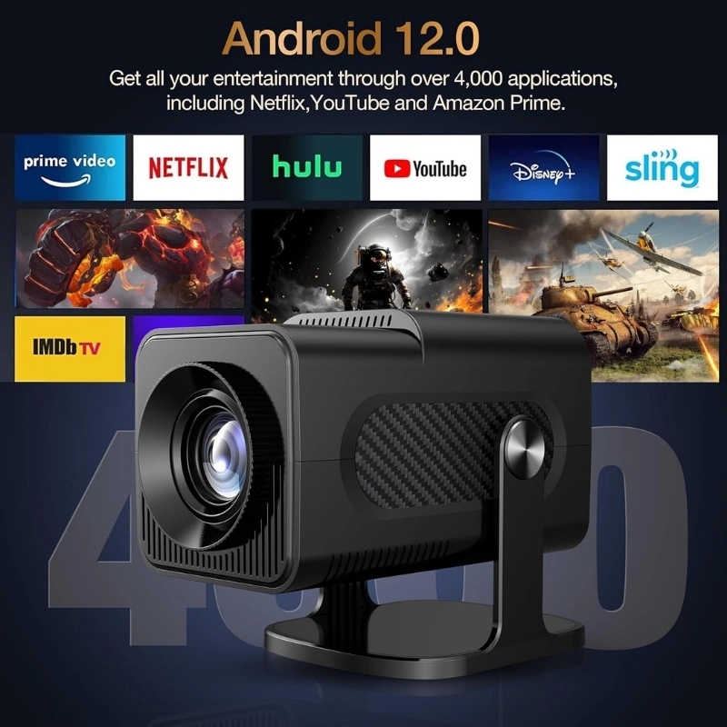 Projetor de Video Game 4K Full HD Android Smart Wifi Cinema Bluetooth Com Controle de Jogo - 7