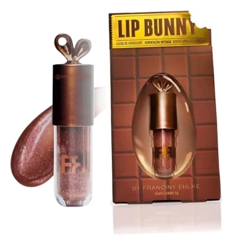 Gloss Labial Fran by Franciny Ehlke Lip Bunny 5G Chocolate Hidratante Protetor Chaveiro - 3