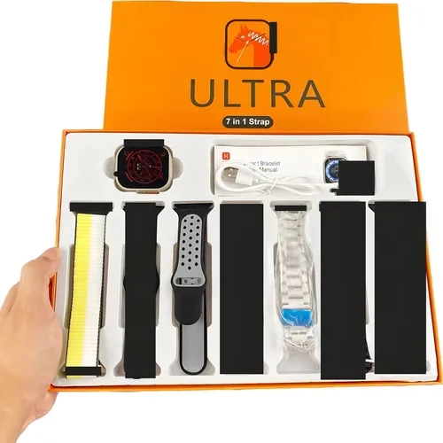Smartwatch Relógio Inteligente 7 em 1 com 7 Pulseiras – Tela Infinita 2.01", Bluetooth 5.0, Monitor de Saúde e Chamadas - imagem 5