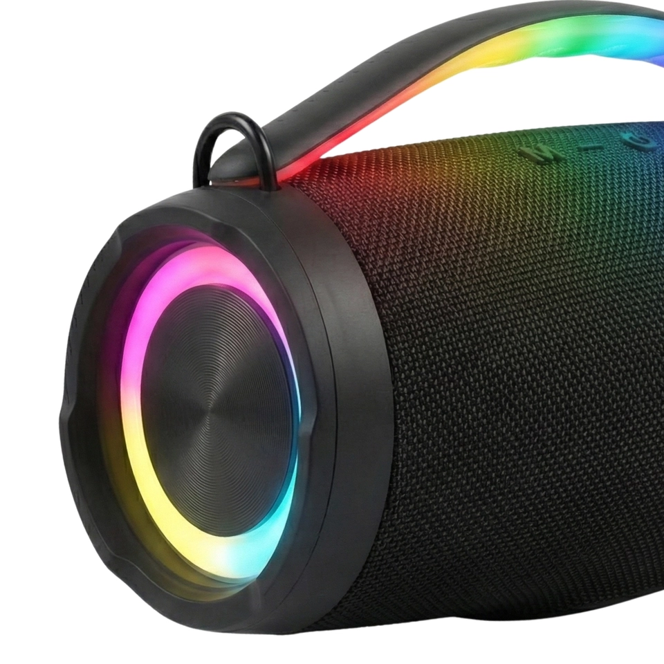 Bombox 4 Led Rgb caixa de som grande 35 cm alto falante portátil - imagem 5
