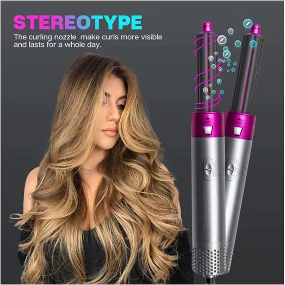 5 Em 1 Escova De Ar Quente Secador De Sopro De Cabelo De Um Passo Modelador Alisador E Lacrado 220V - 3