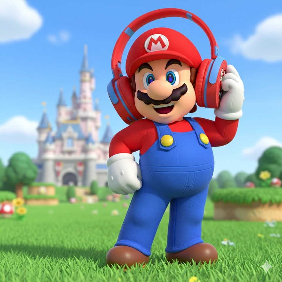 Fone de ouvido Bluetooth Sem Super Mario Cartoon headphones JB MA-1 - 2