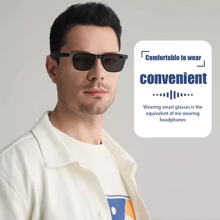 Óculos De Sol Inteligentes LAXASFIT : Esportes Ao Ar Livre Falantes Bluetooth Com Luz Anti-Azul E Proteção UV Para Todos - 7
