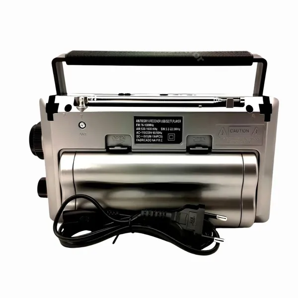 Rádio Retrô Portátil Am/fm/usb/sd Fone Ouvido Le-604 Lelong - imagem 4