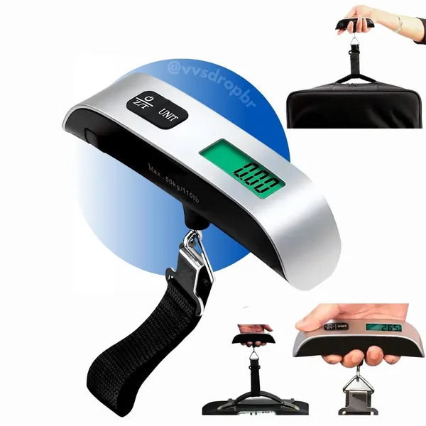 Balança Digital Portátil Para Pesar Mala De Viagem 50kg - imagem 1