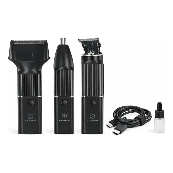 Aparador de Barba 3 em 1 Recarregável Bivolt Barbeador Ka-3698 Profissional - imagem 5