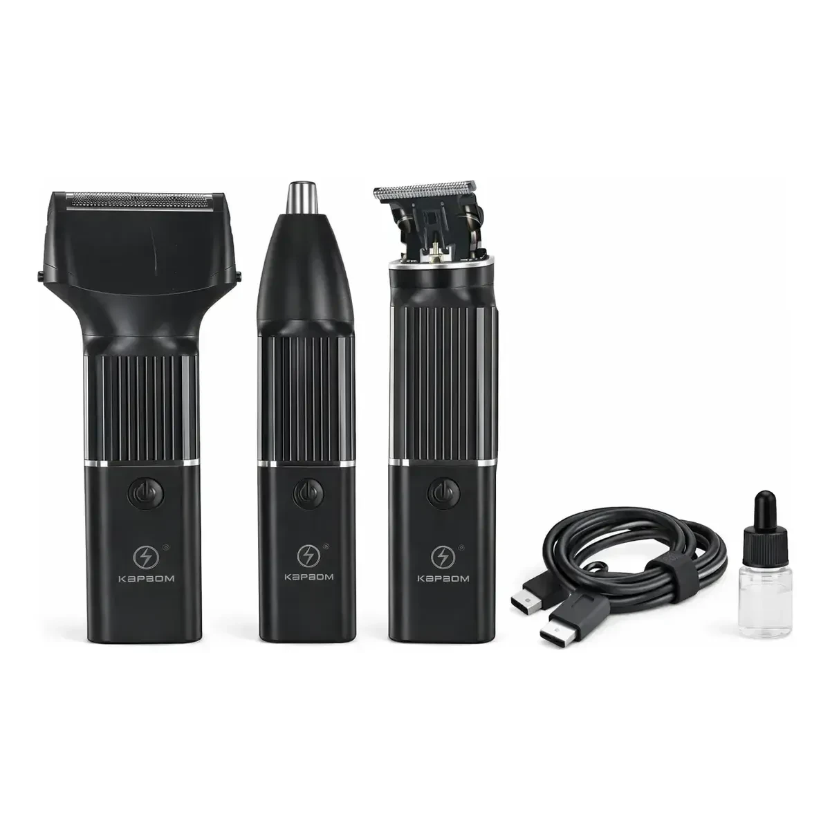 Aparador de Barba 3 em 1 Recarregável Bivolt Barbeador Ka-3698 Profissional - 5
