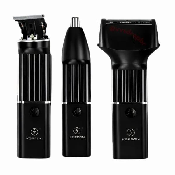 Aparador de Barba 3 em 1 Recarregável Bivolt Barbeador Ka-3698 Profissional - imagem 2