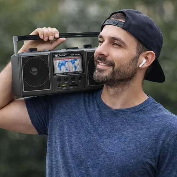Rádio Analógico AM/FM/MP3 Livstar CNN-752 Portátil com USB e SD - imagem 5