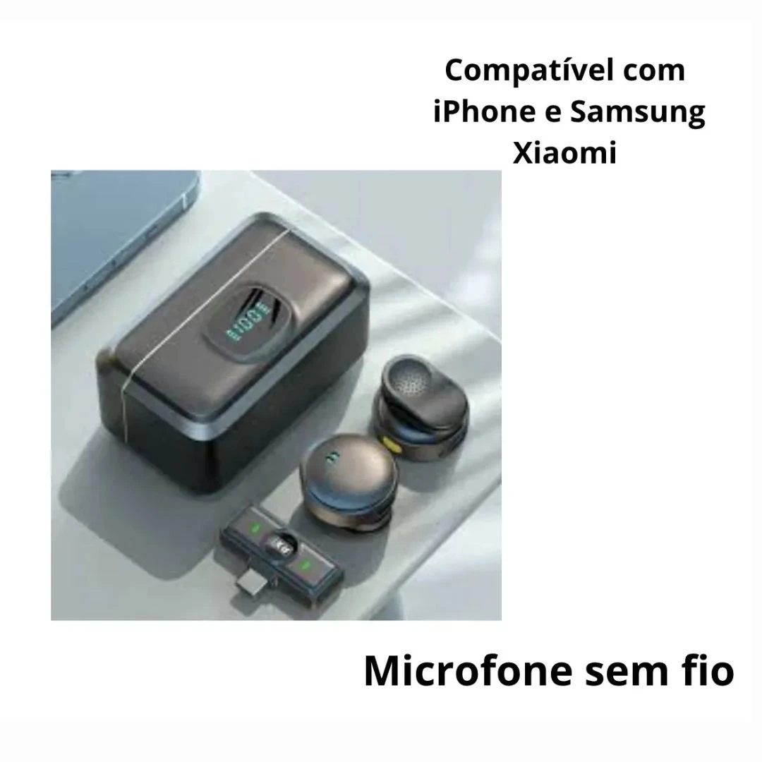 Microfone De Lapela Sem Fio Profissional Magnético Cancelamento De Ruído Para iPhone Android Type C - 8