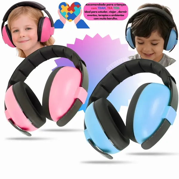 Abafador Ruido Infantil Anti Barulho Autismo Tea Tdah Ajusta - imagem 1