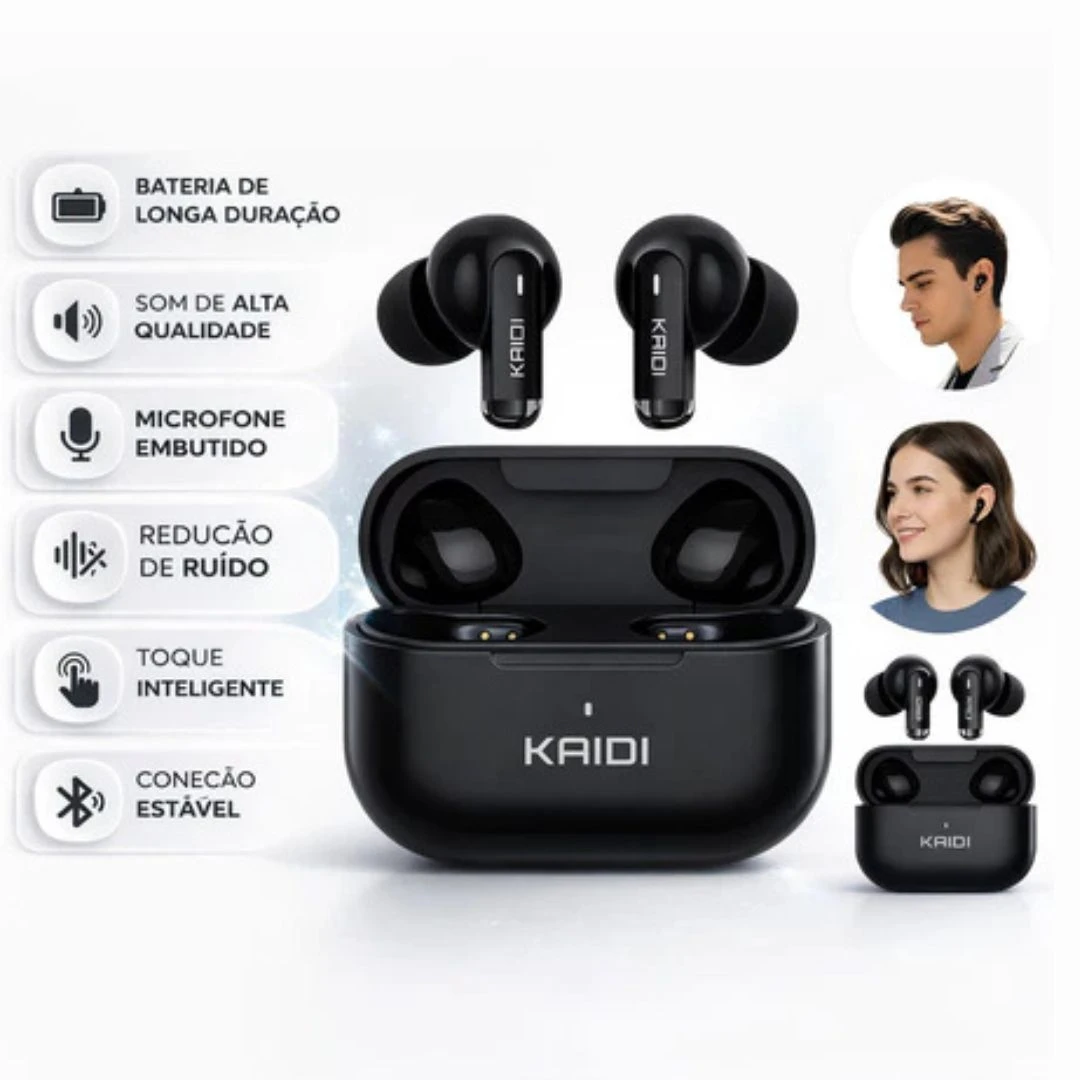 Fone De Ouvido Sem Fio In-ear Kaidi Kd-780 Bluetooth 5.4 Tws - 3