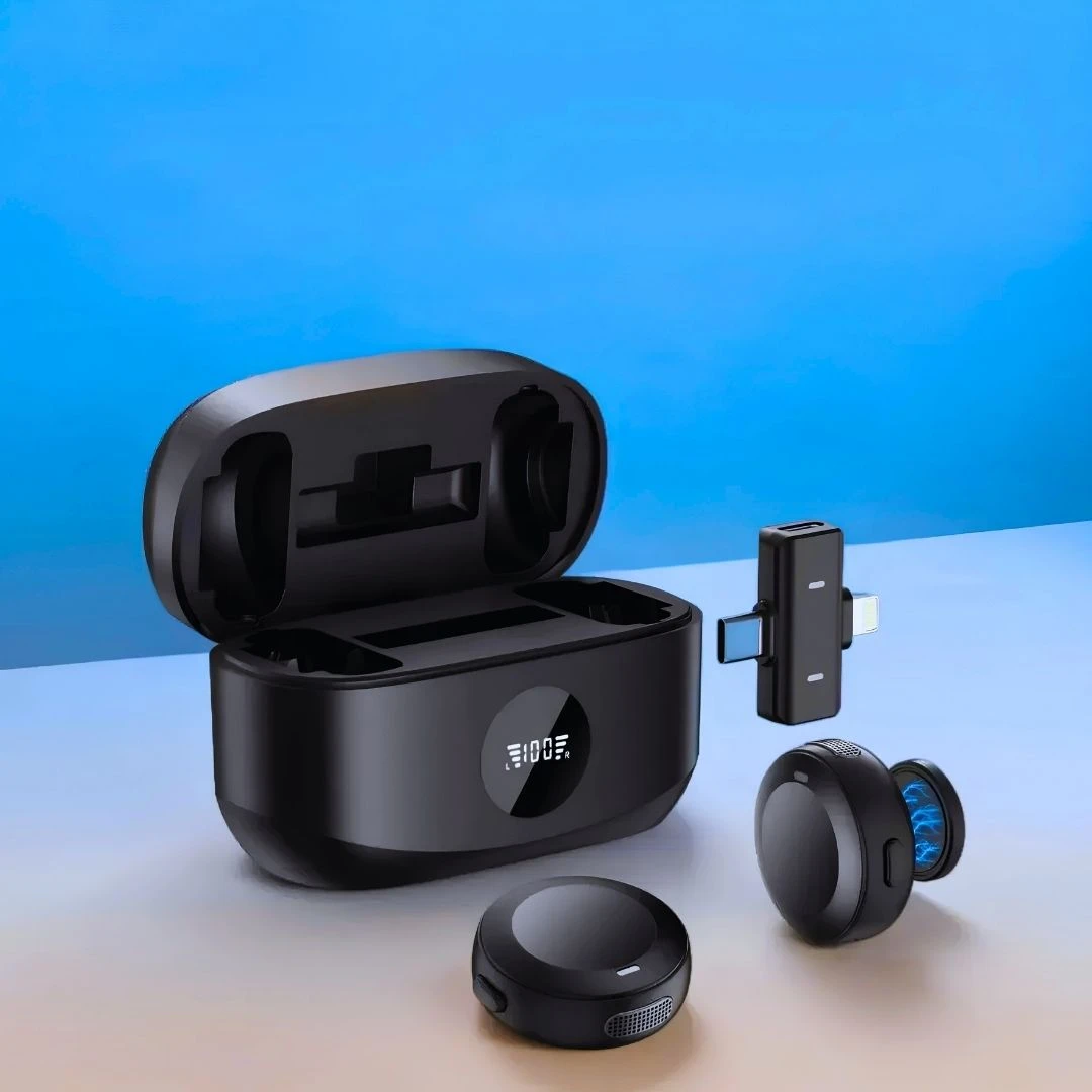 Microfone Lapela A'gold Mcf-38a Sem Fio Duplo iPhone Android - 2