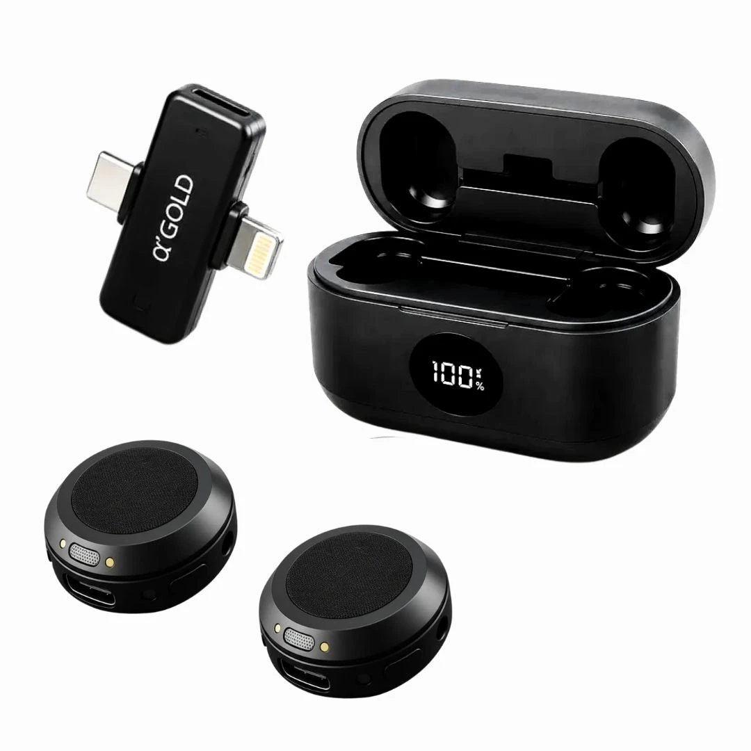 Microfone Lapela A'gold Mcf-38a Sem Fio Duplo iPhone Android - 3