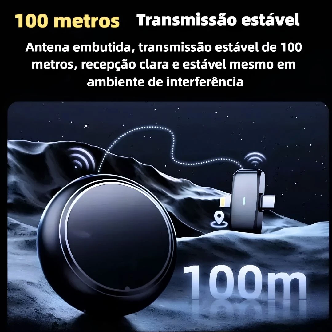 Microfone Lapela A'gold Mcf-38a Sem Fio Duplo iPhone Android - 6