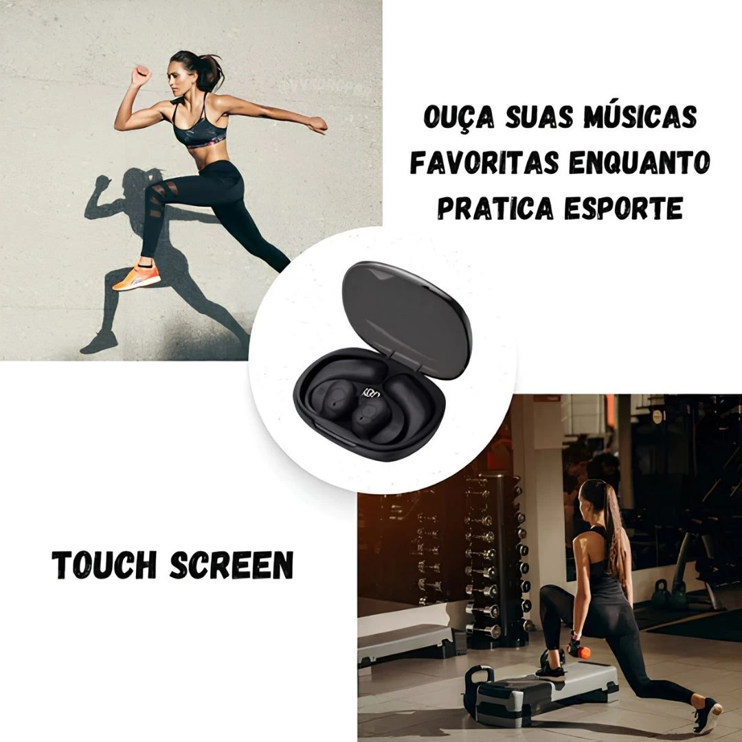 Fone De Ouvido Bluetooth Sem Fio De Indução Óssea Esportivo Altomex J-60L - 4