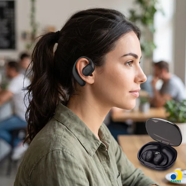 Fone De Ouvido Bluetooth Sem Fio De Indução Óssea Esportivo Altomex J-60L - imagem 2
