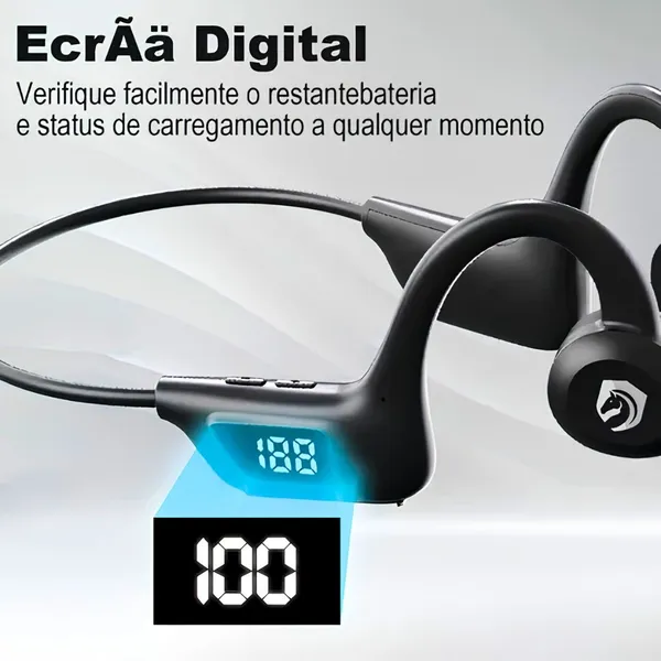 H'maston F921 Fone Ouvido De Condução Aérea Esportivo Bluetooth V5.2 Neckband Earflex - imagem 5