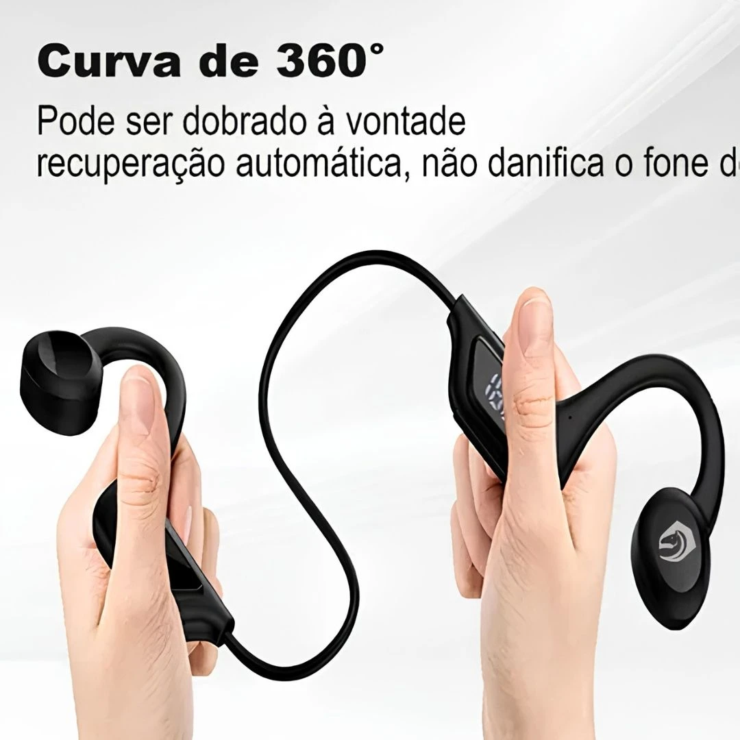 H'maston F921 Fone Ouvido De Condução Aérea Esportivo Bluetooth V5.2 Neckband Earflex - 7